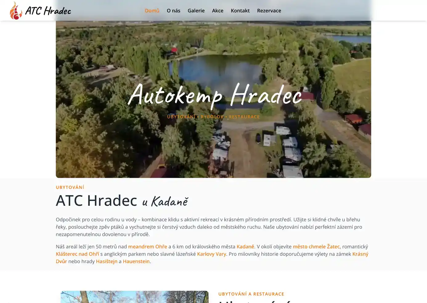 ATC Hradec campsite website
