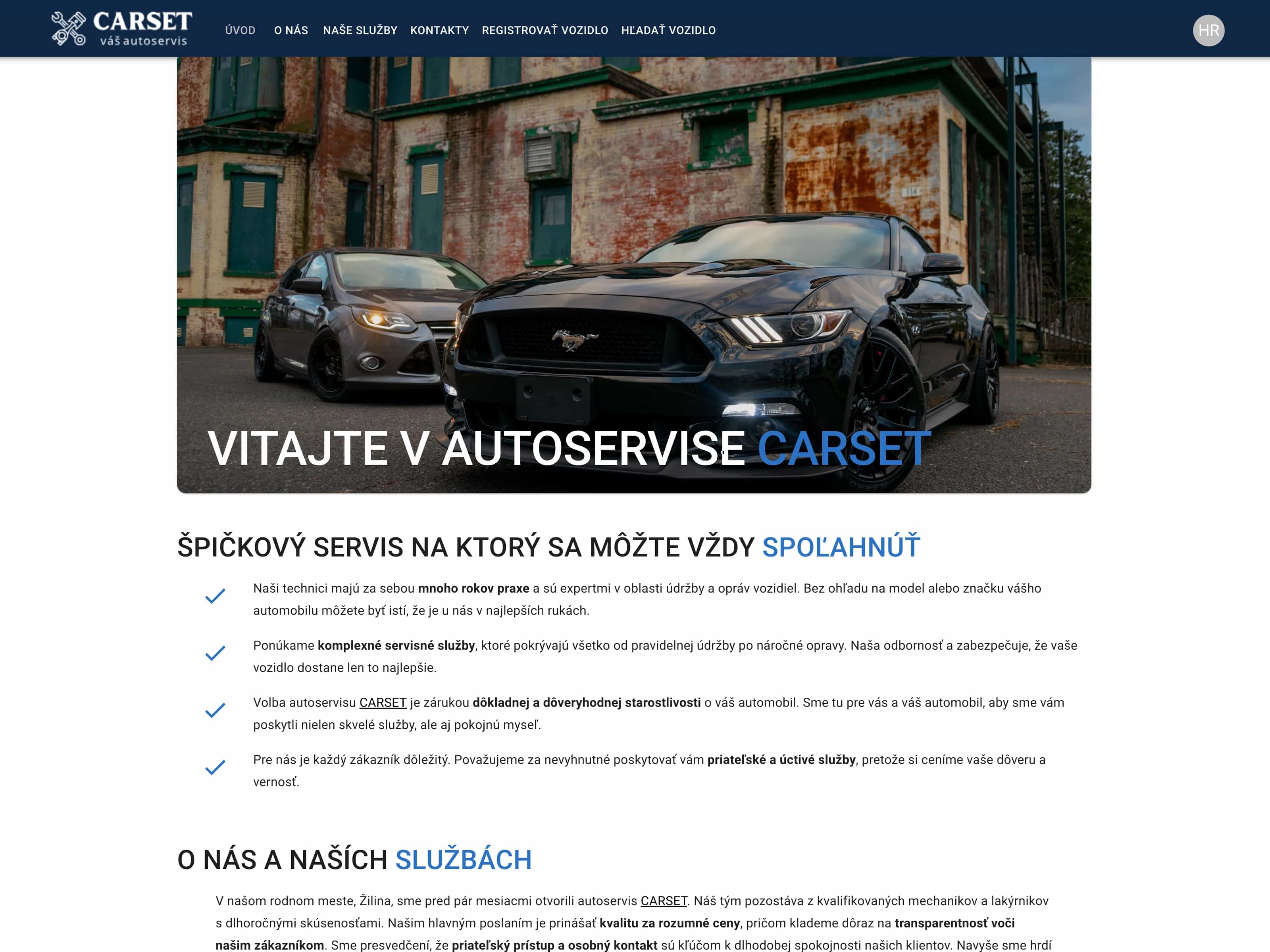 CARSET web application