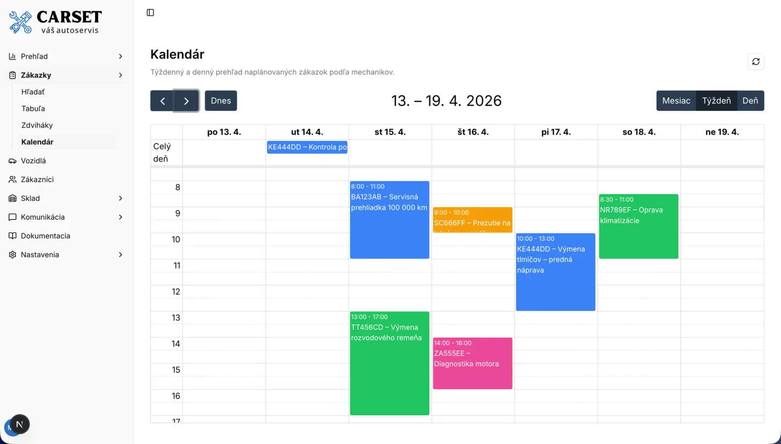 Calendar View