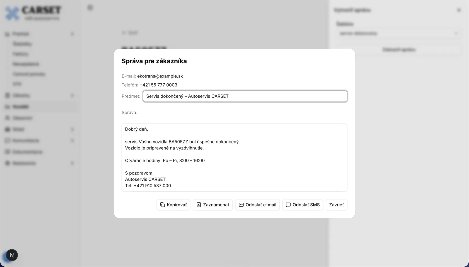 Customer Messaging