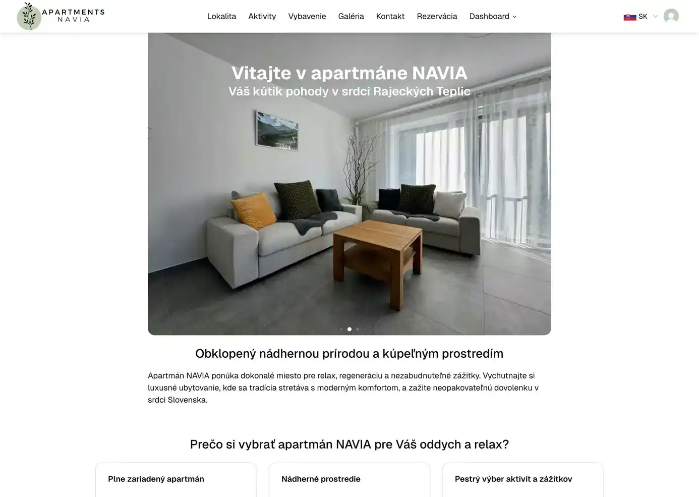 Web application for an apartment
